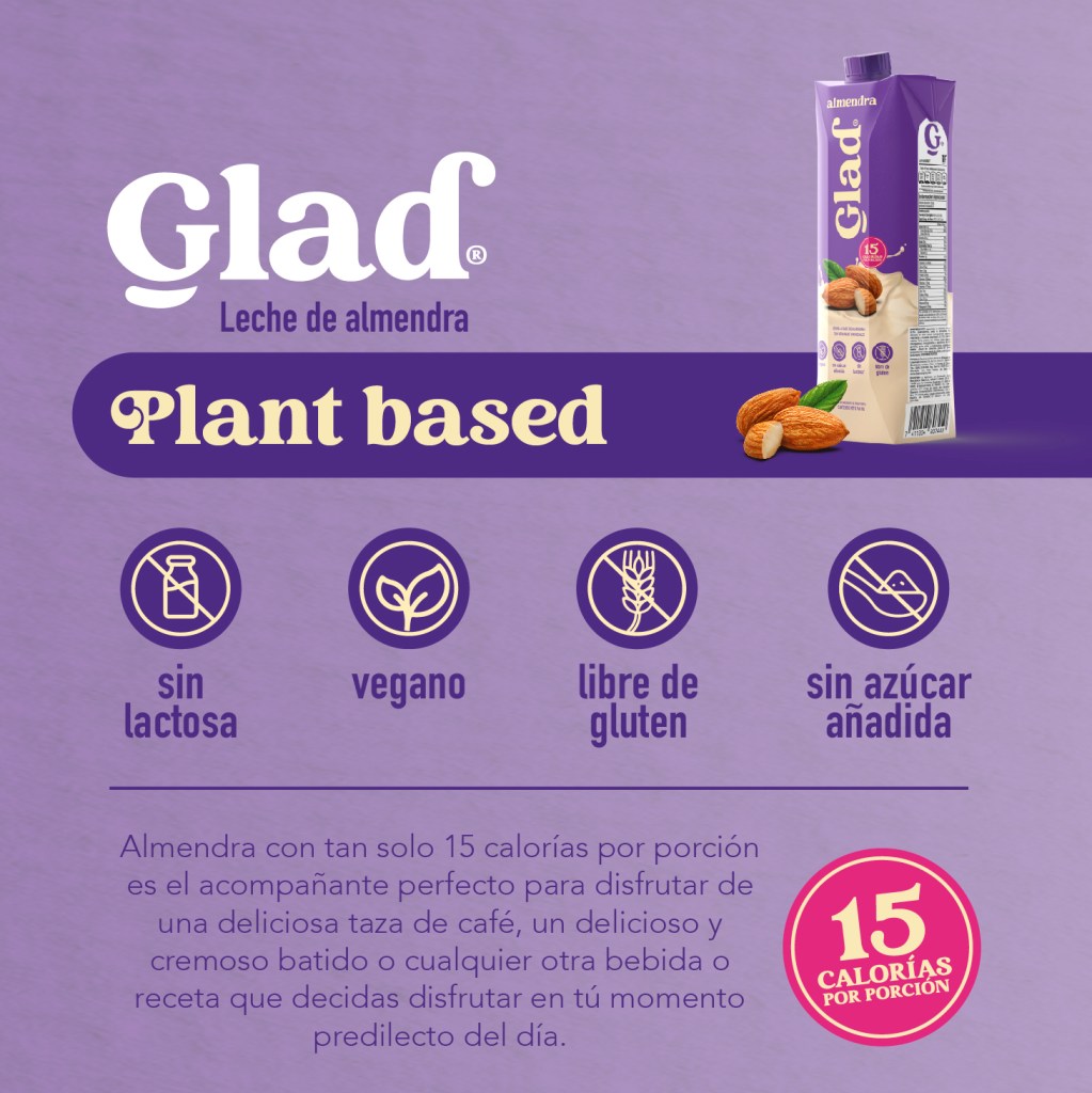 Glad Plant Based Almendra - Bebida Alternativa de Almendra - Unidad